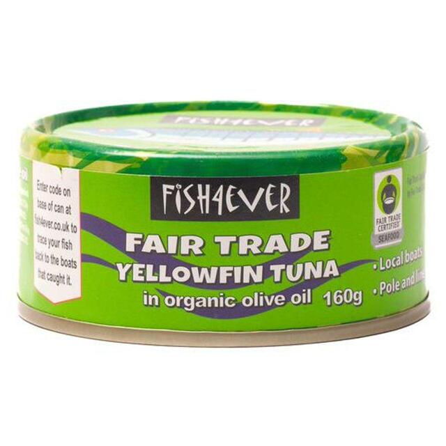 Fish 4 Ever Fairtrade Yellowfin Tuna in Organic Olive Oil