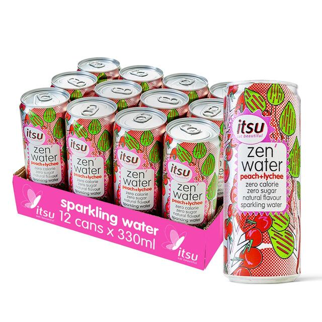 itsu peach & lychee zen water multipack