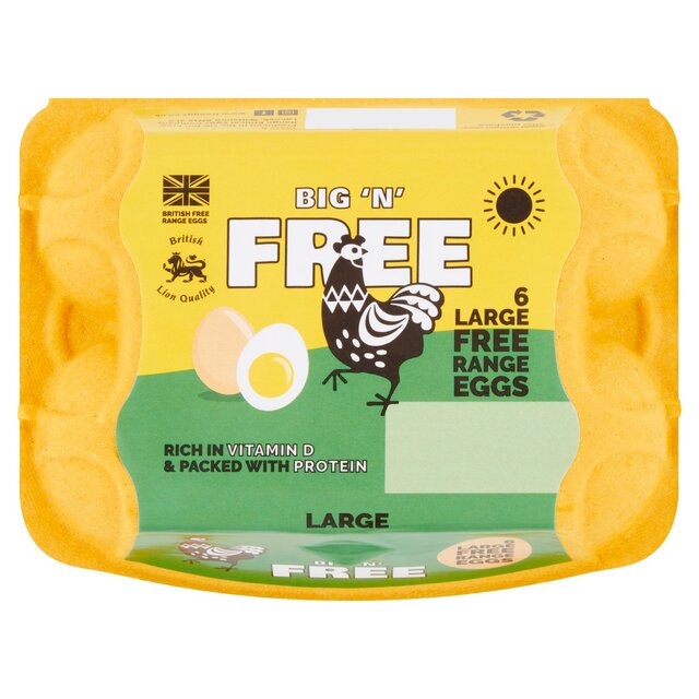 Big 'N' Free 6 Large Free Range Eggs