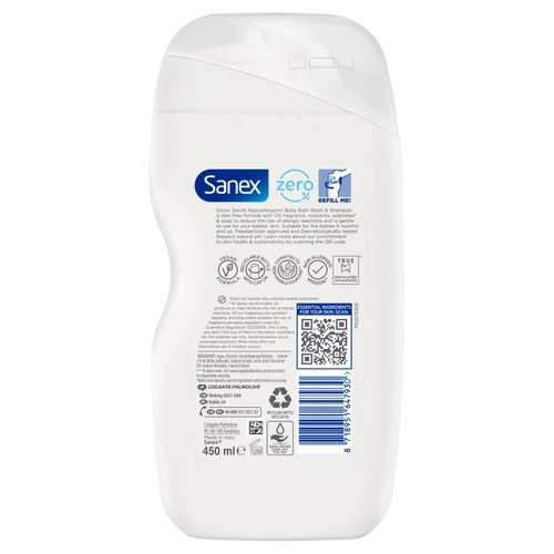 Sanex Zero% Fragrance Free Baby Bath & Wash  thumbnail 5