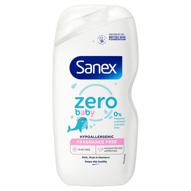Sanex Zero% Fragrance Free Baby Bath & Wash