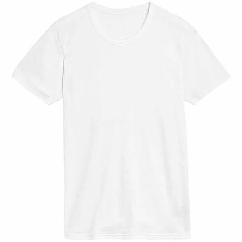 M&S Mens Medium Thermal Short Sleeve Top, XL, White
