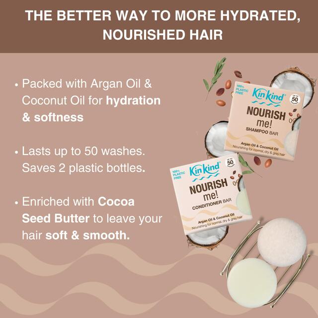 KinKind NOURISH me! Conditioner Bar With Argan Oil and Coconut Oil thumbnail 5