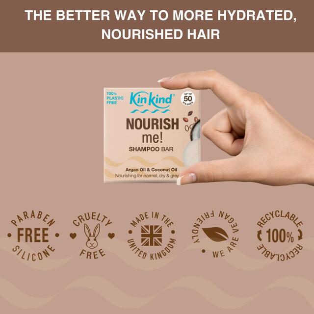 KinKind NOURISH me! Shampoo Bar With Argan Oil and Coconut Oil thumbnail 2