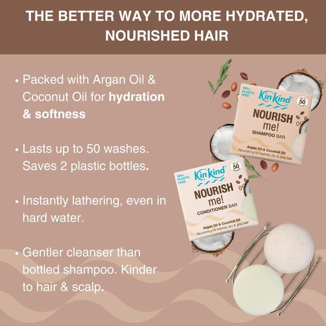 KinKind NOURISH me! Shampoo Bar With Argan Oil and Coconut Oil thumbnail 4