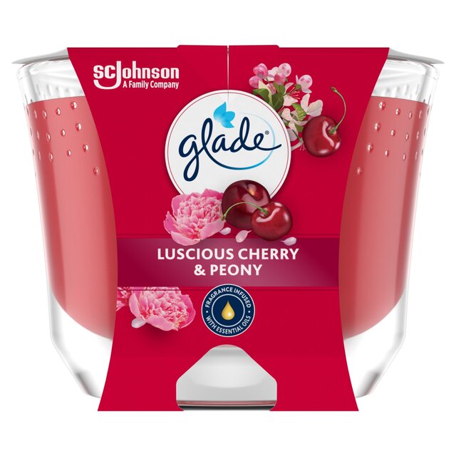 Glade Large Scented Candle, Peony & Cherry thumbnail 2