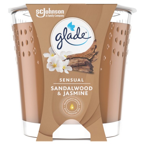 Glade Small Scented Candle, Sandalwood & Jasmine thumbnail 2
