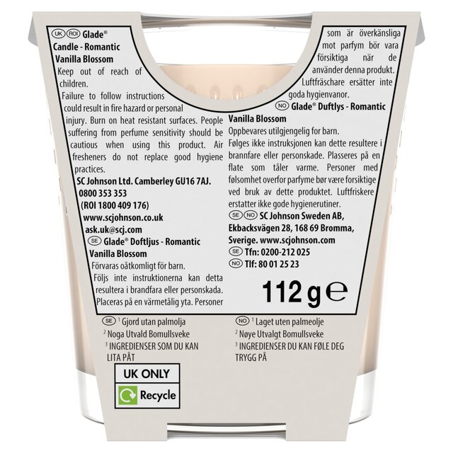 Glade Small Scented Candle, Vanilla thumbnail 3