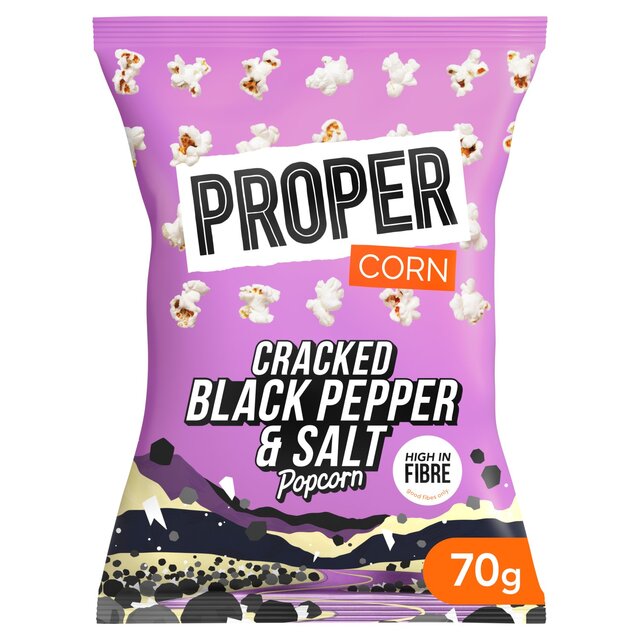 PROPERCORN Cracked Black Pepper & Salt Popcorn