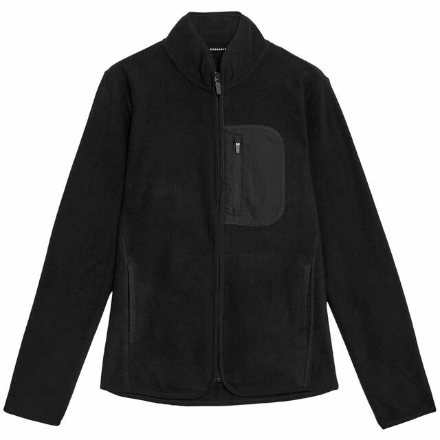 M&S Womens Funnel Neck Fleece Jacket, 10, Black