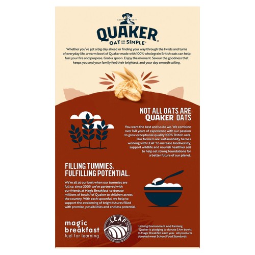 Quaker Oat So Simple Hazelnut Chocolate Porridge Cereal Sachets thumbnail 2