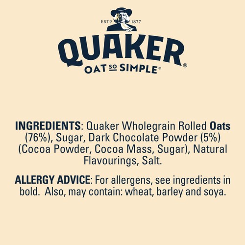 Quaker Oat So Simple Hazelnut Chocolate Porridge Cereal Sachets thumbnail 3