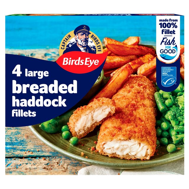 Birds Eye 4 MSC Breaded Haddock Fish Fillets