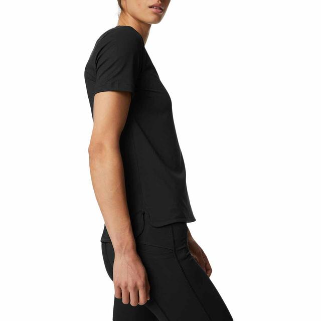 M&S Womens Scoop Neck Fitted T-Shirt, 12, Black thumbnail 3