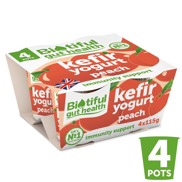 Biotiful Gut Health Multipack Kefir Yogurt Peach thumbnail 2