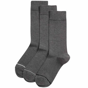 M&S Mens 3pk Heatgen Light Thermal Socks, 6-8.5, Dark Grey