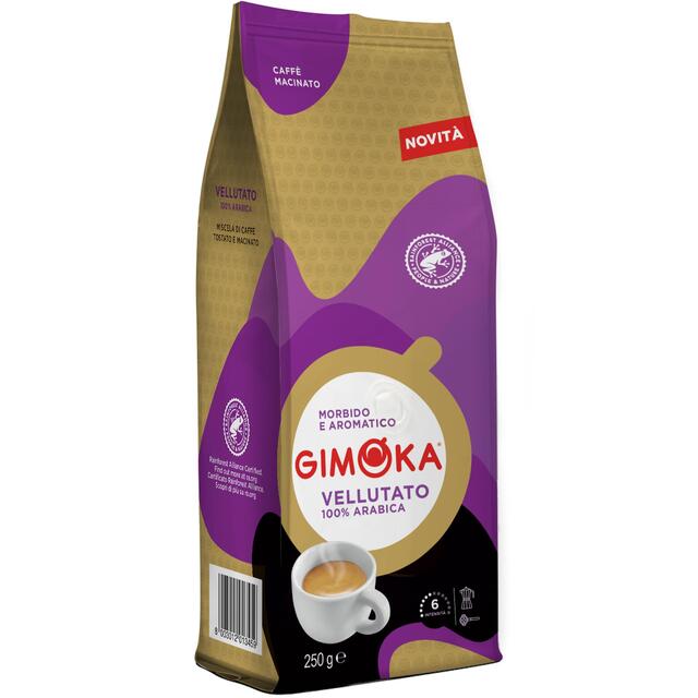 Gimoka Vellutato 100% Arabica Ground Coffee (Rain Forest)