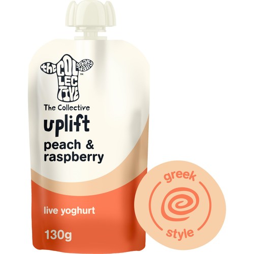 The Collective Uplift Peach & Raspberry Yoghurt Pouch