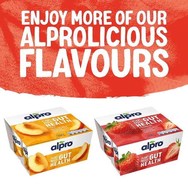 Alpro Strawberry Gut Health Dairy Free Soya Yoghurt Alternative thumbnail 5