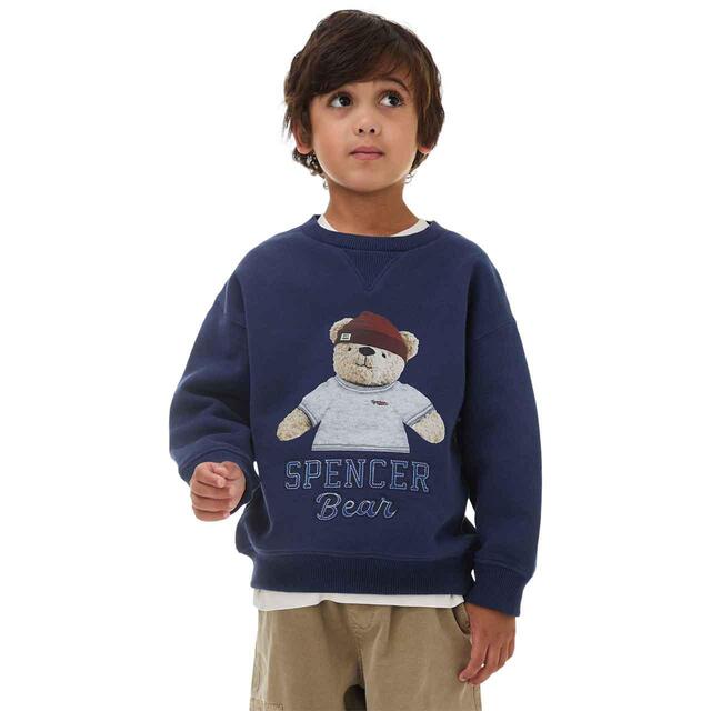 M&S Spencer Bear Sweat, 6-7 Years, Navy thumbnail 2