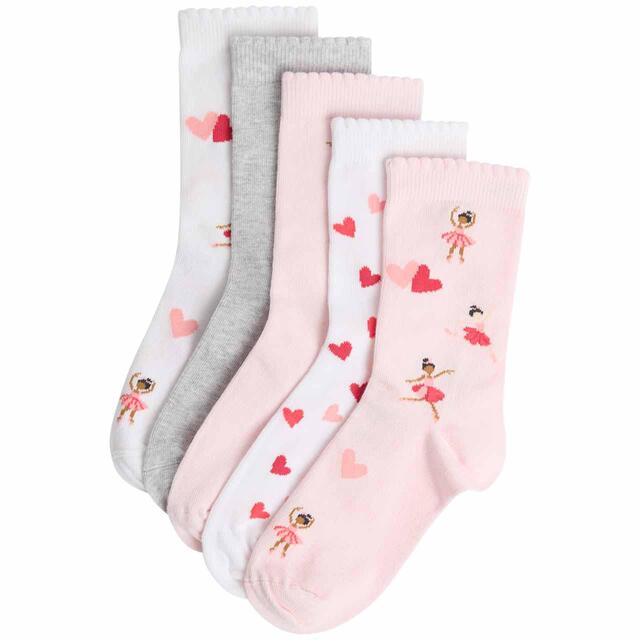 M&S Ballerina Socks, Size 4-7 Large, Multi