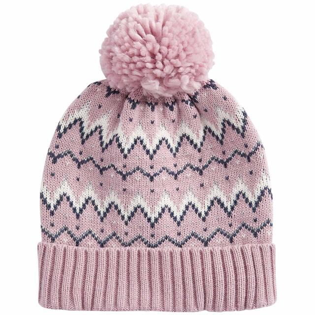 M&S Kids Fair Isle Winter Hat, 3-6, Pink