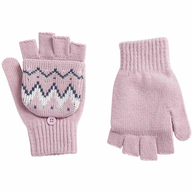 M&S Kids Fairisle Gloves, 3-6, Pink