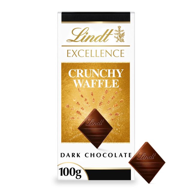 Lindt Excellence Crunchy Waffle Dark Chocolate Bar