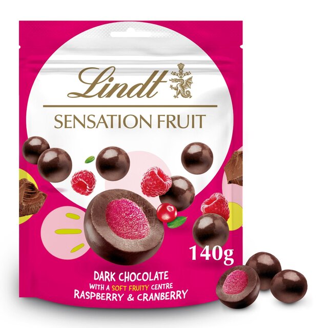 Lindt Fruit Sensations Raspberry & Cranberry Chocolate Pouch