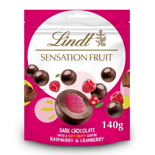 Lindt Fruit Sensations Raspberry & Cranberry Chocolate Pouch thumbnail 2