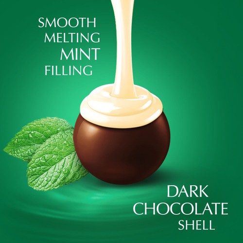 Lindt LINDOR Dark Mint Chocolate Truffles Box thumbnail 2