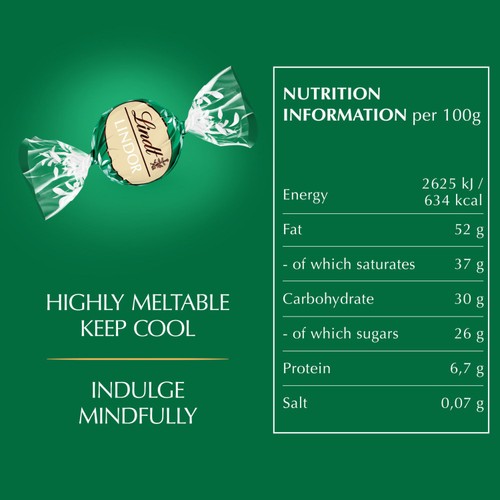 Lindt LINDOR Dark Mint Chocolate Truffles Box thumbnail 8