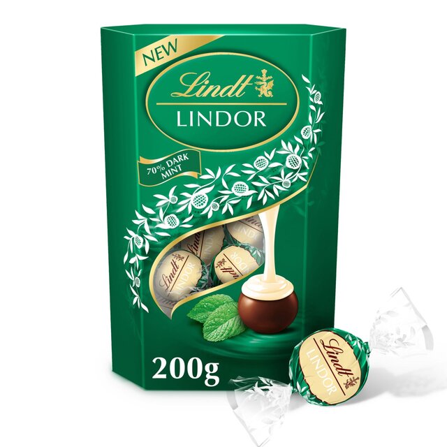 Lindt LINDOR Dark Mint Chocolate Truffles Box