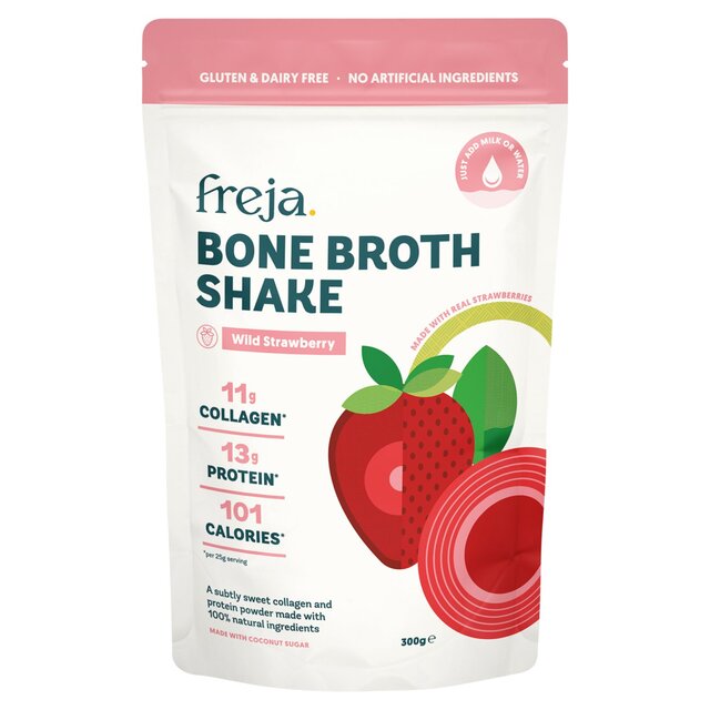 Freja Collagen Bone Broth Shake - Strawberry