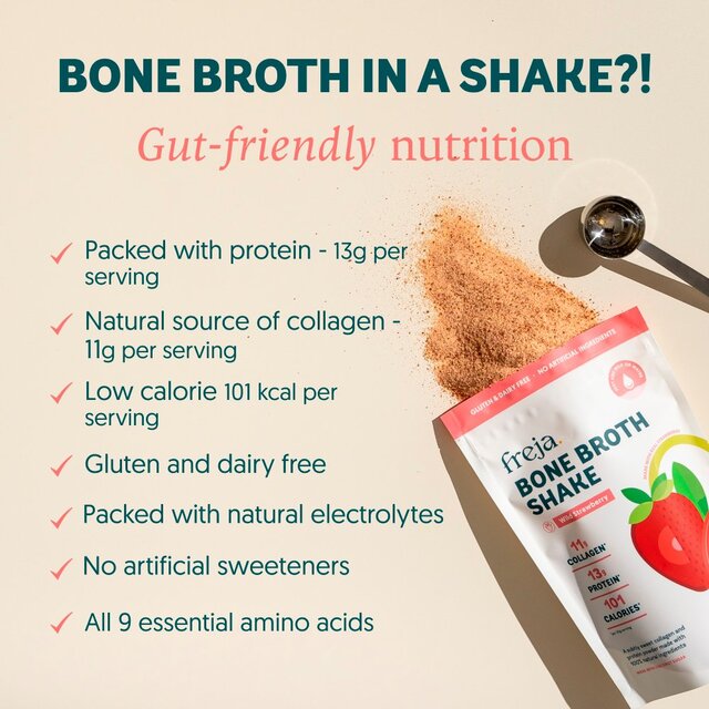 Freja Collagen Bone Broth Shake - Strawberry thumbnail 3