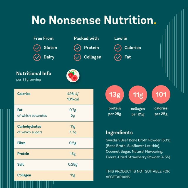 Freja Collagen Bone Broth Shake - Strawberry thumbnail 5