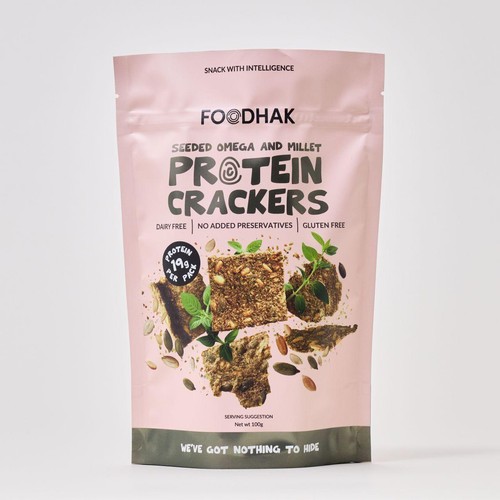 Foodhak Seeded Omega and Millet Crackers