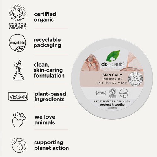 Dr Organic Probiotic Skin Calm Recovery Mask thumbnail 3
