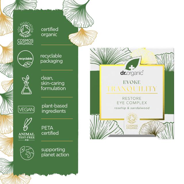 Dr Organic Evoke Tranquillity Restore Eye Complex Cream thumbnail 3