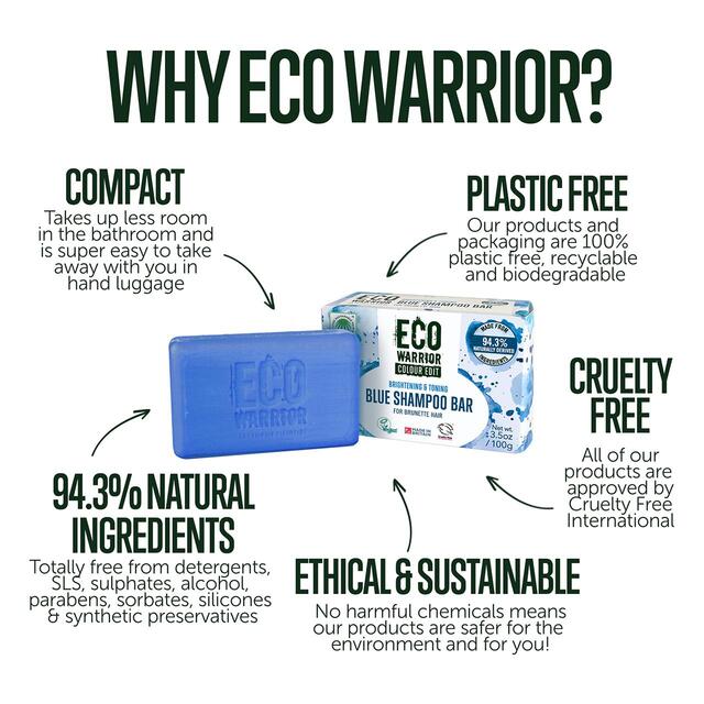 Eco Warrior Colour Edit Blue Shampoo Bar thumbnail 3