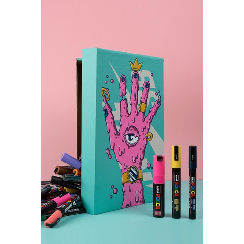 Posca PC-5M Fluorescent Colour Pens- 4 pack thumbnail 2