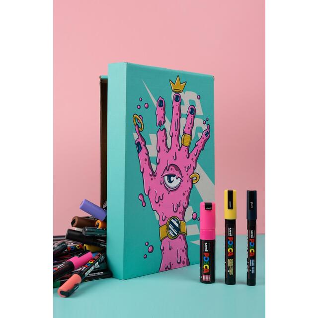 Posca PC-5M Fluorescent Colour Pens- 4 pack thumbnail 2