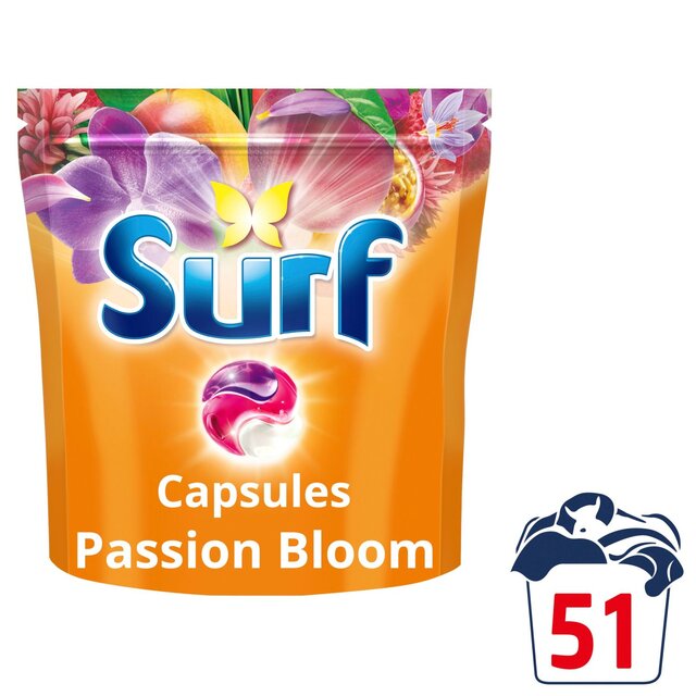 Surf Passion Bloom 3 in 1  Laundry Washing Detergent Capsules 51 Washes