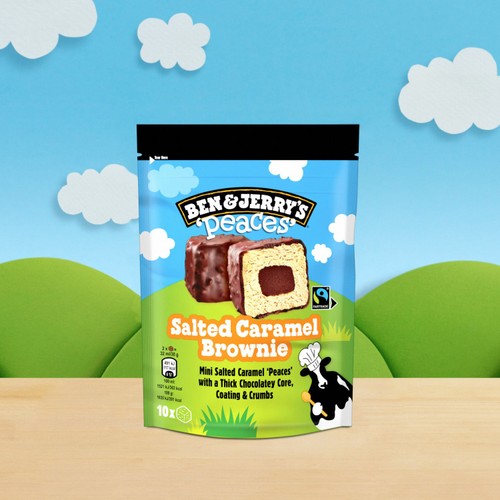 Ben & Jerry's Salted Caramel Brownie Peaces Ice Cream Frozen Snack thumbnail 2