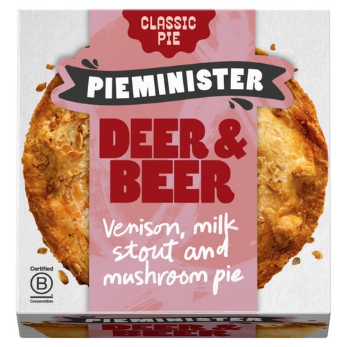 Pieminister Deer & Beer Pie with Wild Venison, Milk Stout & Mushroom