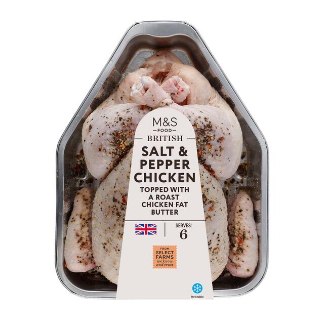 M&S Salt & Pepper Whole Chicken with Butter