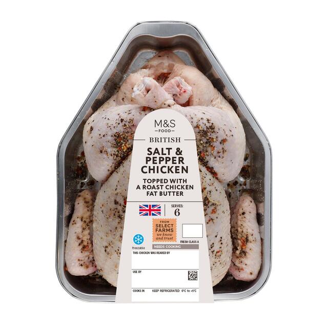 M&S Salt & Pepper Whole Chicken with Butter thumbnail 2