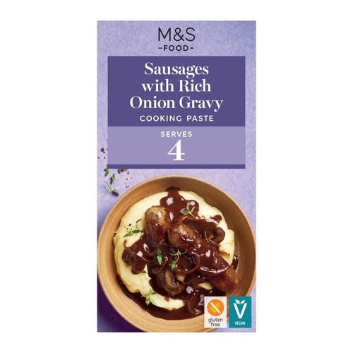 M&S Sausages with Rich Onion Gravy Cooking Paste