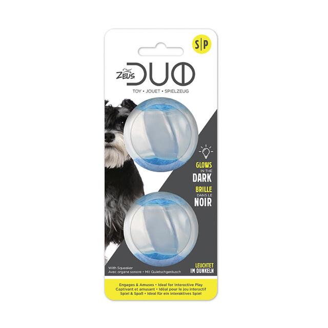 Zeus Duo Ball 5cm With Squeaker & Glo