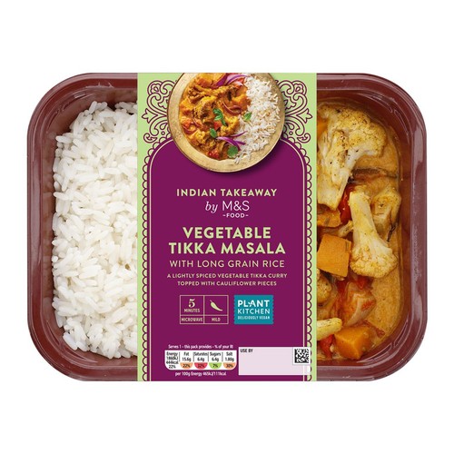 M&S Vegetable Tikka Masala with Long Grain Rice thumbnail 2